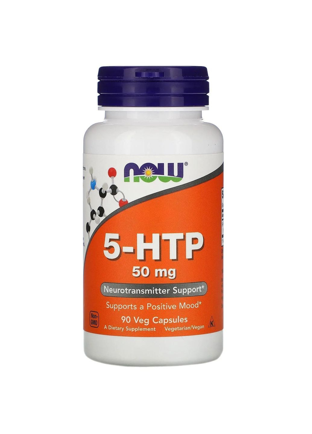 5-НТР, 5-гидрокси L-триптофан,, 50 мг, 90 капсул Now Foods (329200310)