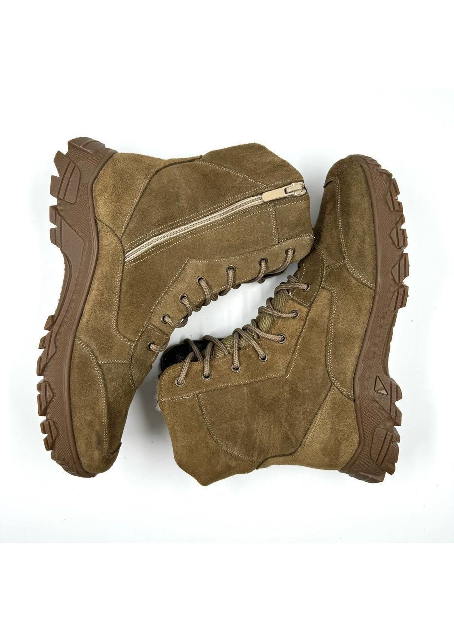 Тактичні Чоловічі Зимові Берці Шкіряні. 36-50р Койот. Водонепроникні! MBZM-1039 No Brand (302520199)