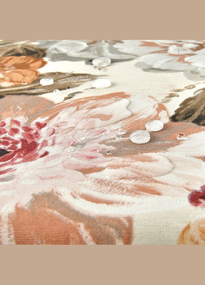 Скатерть 140x170 см хлопковая с пятно- и водоотталкивающей пропиткой, цветы, беж IDEIA (318493306)