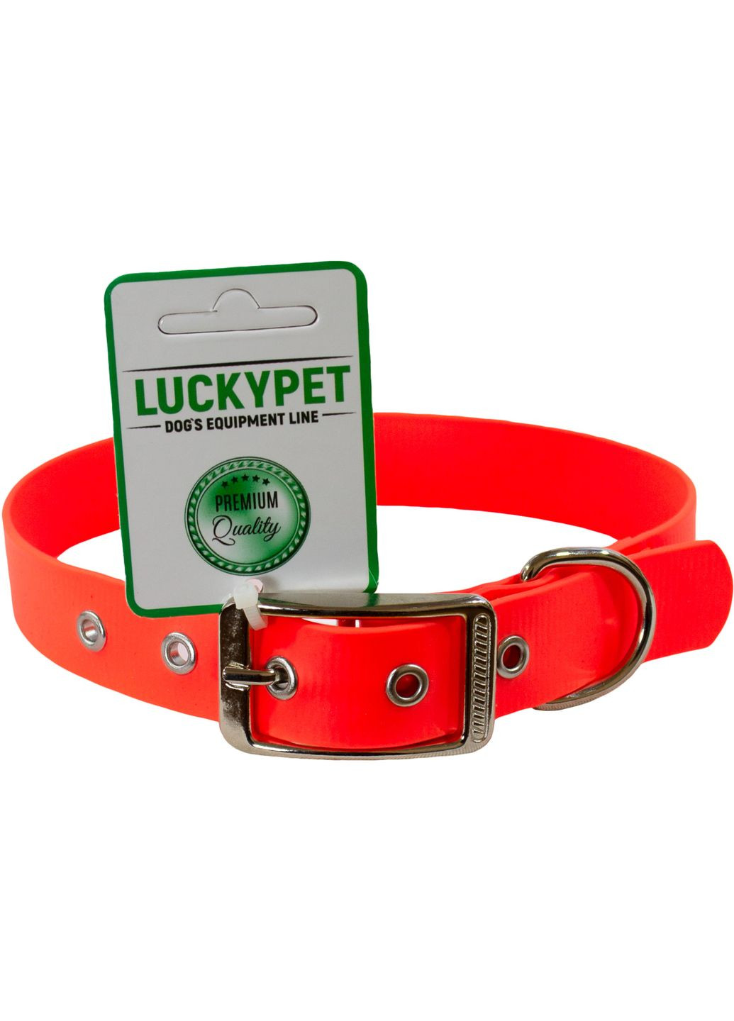 Нашийник з водонепроникної стрічки 2.5 см 25-35 см Оранжевий (4820224217178) Lucky Pet (279569260)