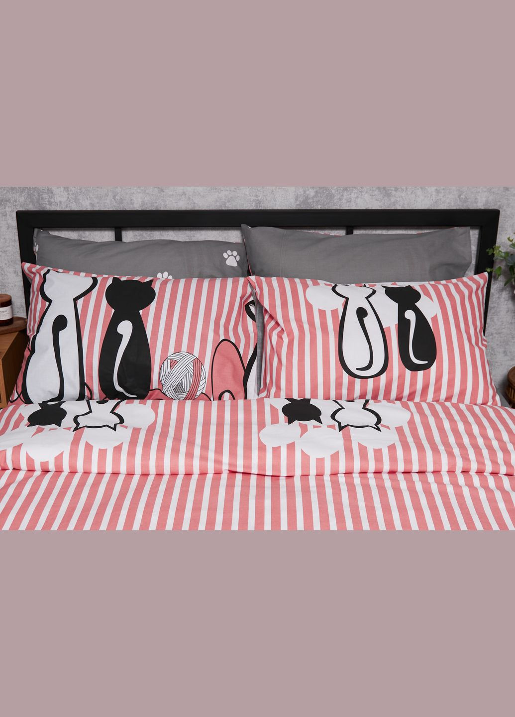 Комплект постільної білизни Бязь Gold Люкс полуторний євро 160х220 наволочки 2х50х70 (MS-820003241) Moon&Star Cat (288043972)