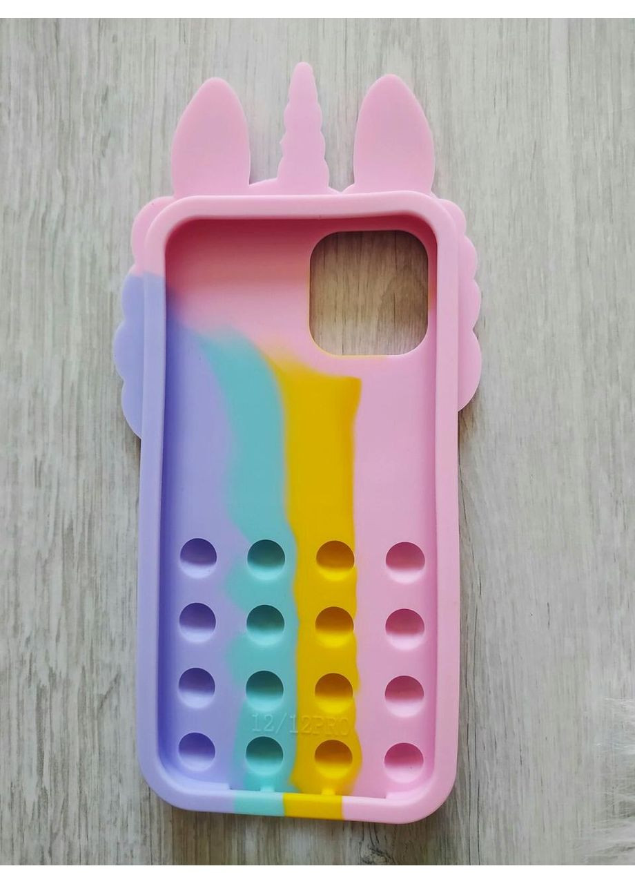 Чехол Pop it для 12 Единорог Попит антистресс силиконовый детский радужный No Brand (360896644)