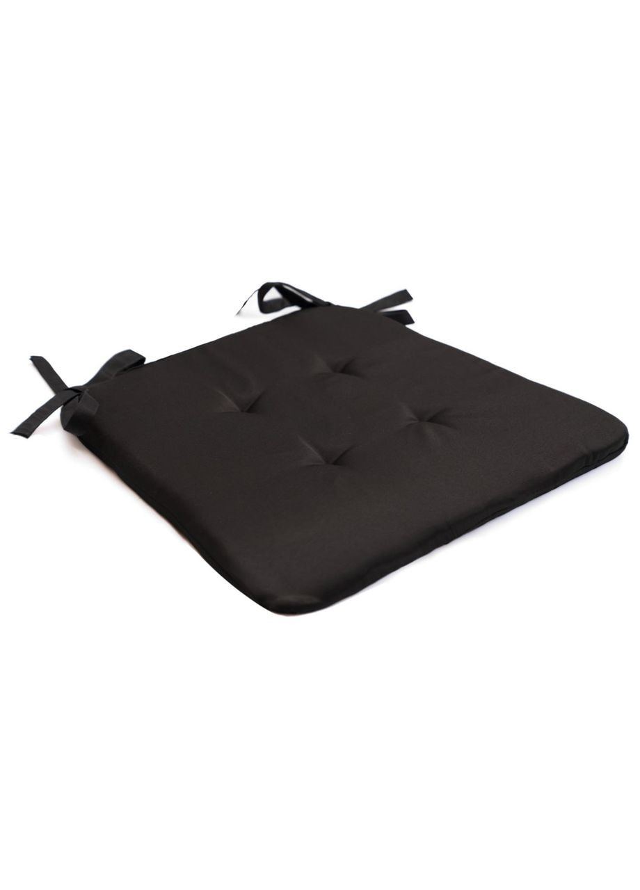 Подушка для стула 32х38х3 черная No Brand (324830947)