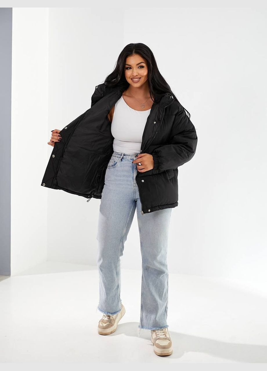 Чорна зимня куртка Garna