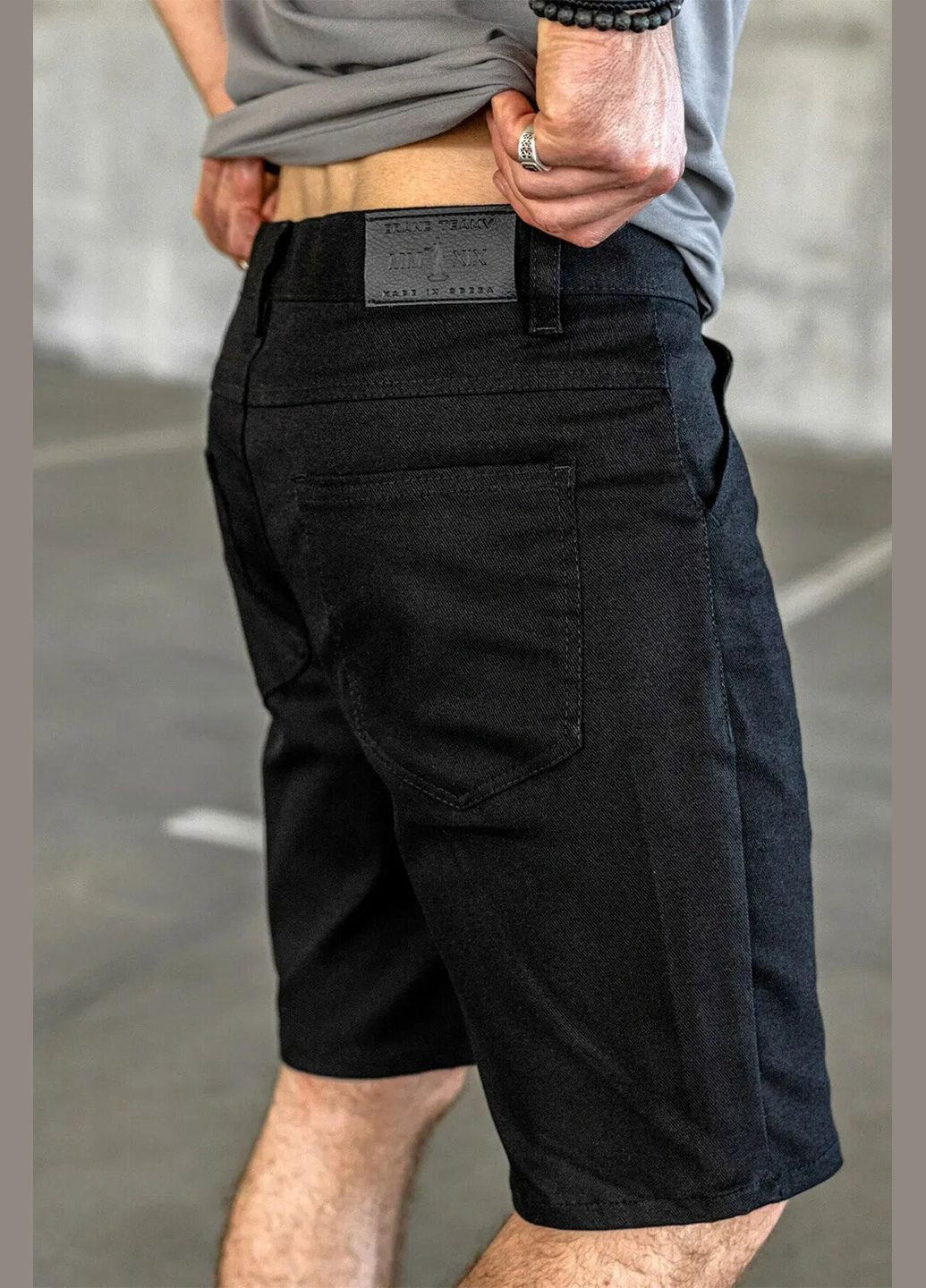 Мужские классические шорты Чинос Черные Teamv (337115801)