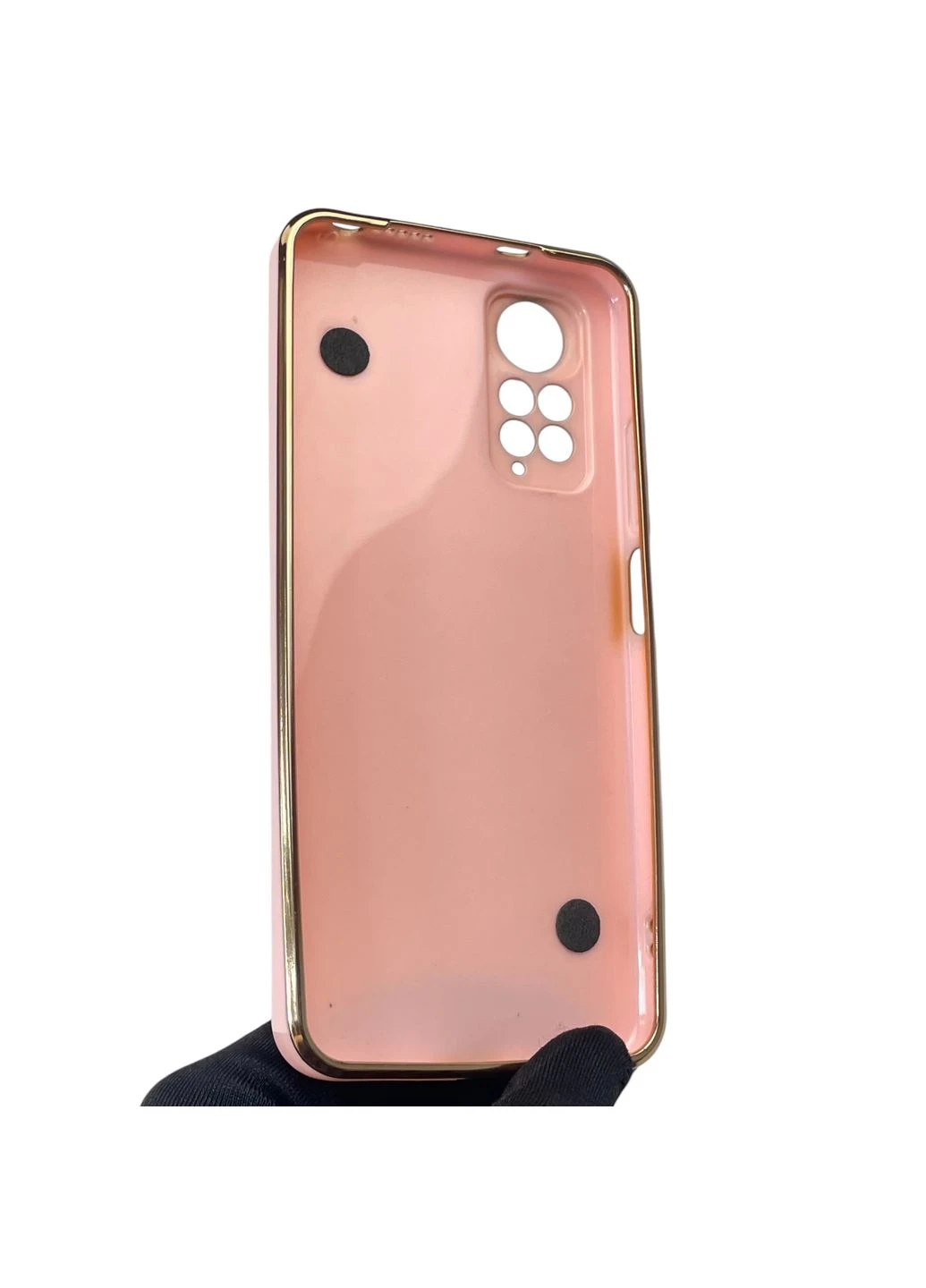 Чехол для телефона Redmi Note 11 4G женский с ремешком с украшениями и золотой окантовкой на седоме редми нот 11 4г пудровый gs1 Xiaomi (366231565)
