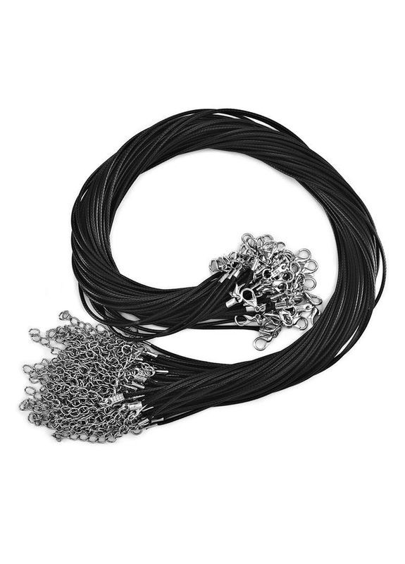 Шнурок кожаный восковой шелковый шнурок 45 см + 4.5 см и толщина 1.5 мм золотой Liresmina Jewelry (290664056)