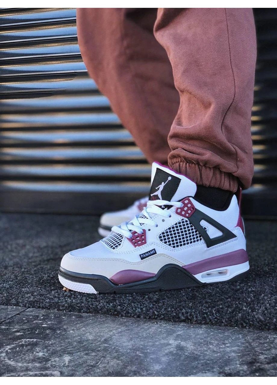КРОССОВКИ ЖЕНСКИЕ NIKE AIR JORDAN RETRO 4 PSG НАЙК АИР ДЖОРДАН No Brand комбинированные демисезоны (391937950)