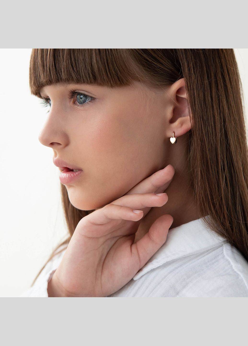 Золоті дитячі сережки Сердечка с05272 Oniks (264025251)