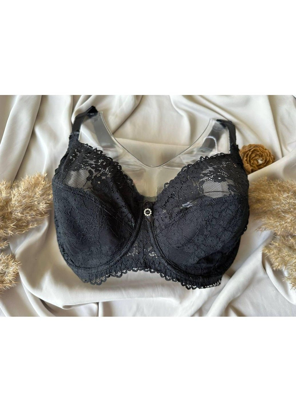 Чорний бюстгальтер мереживний на кісточках 11399 чорний Lanny Mode