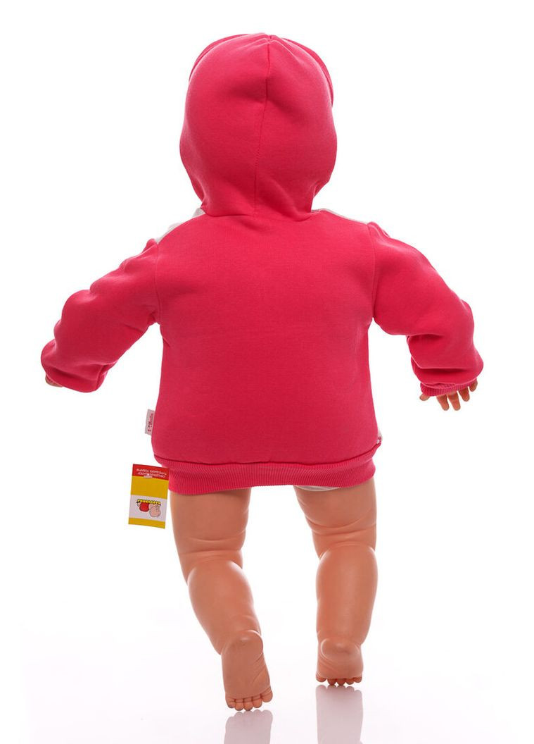 Розовый зимний кофта на флисе для девочки со слоником розовая (уценка) 68 см (51078u) BABYKROHA