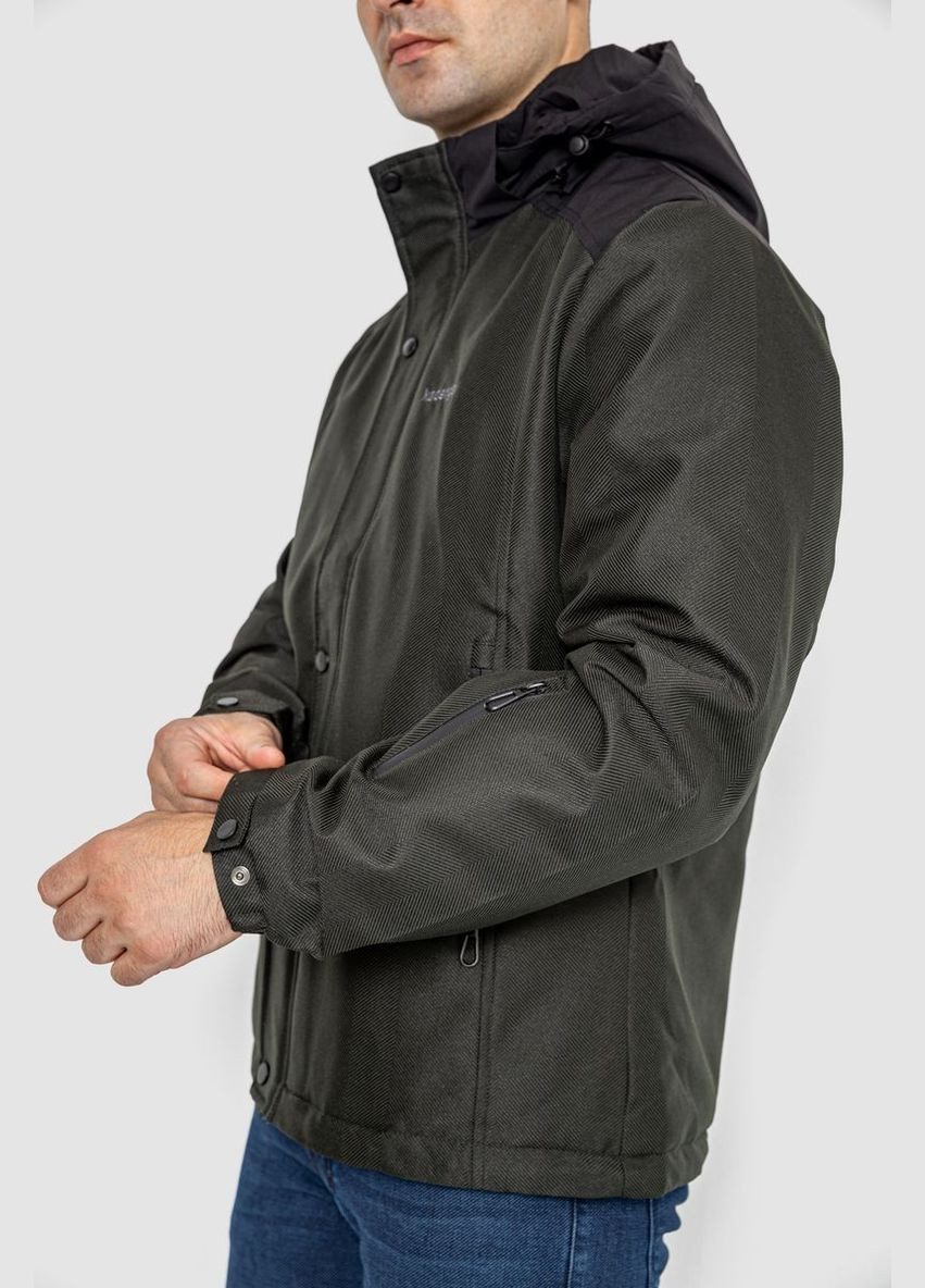 Оливкова (хакі) демісезонна куртка чоловіча демісезонна з капюшоном,, 214r22015 Ager