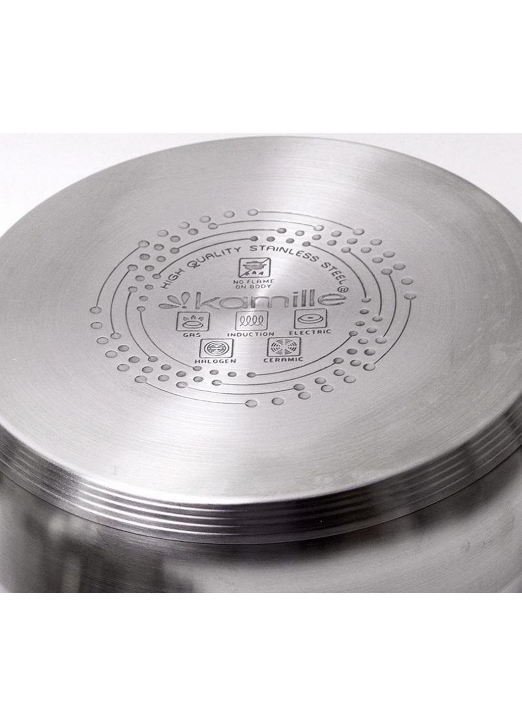 Набор 2 кастрюли Mystery 2.1л, 3.8л со стеклянными крышками Kamille (288186805)