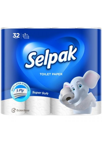 Туалетний папір Selpak 3 слоя 32 рулона (268467791)