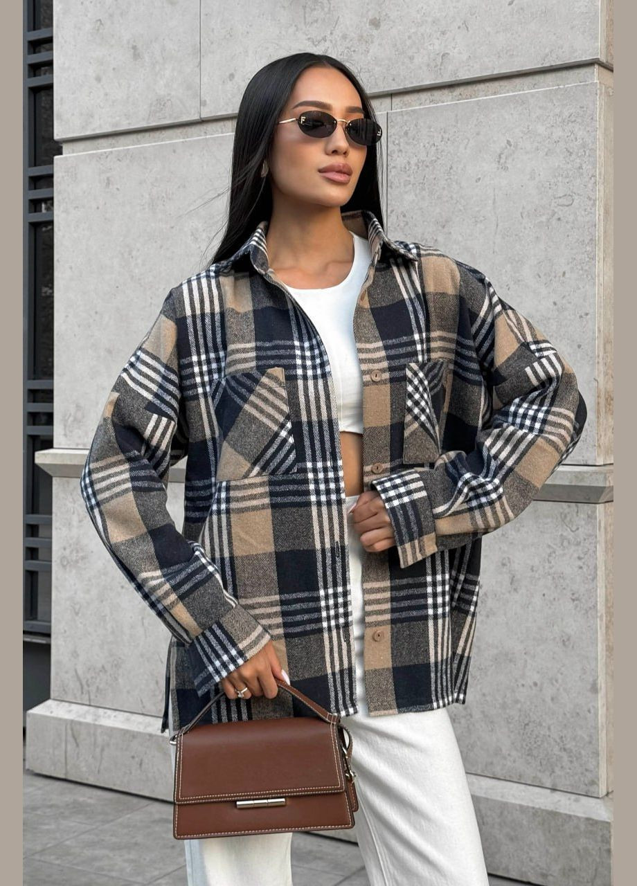 Цветная повседневный, кэжуал рубашка в клетку Jadone Fashion