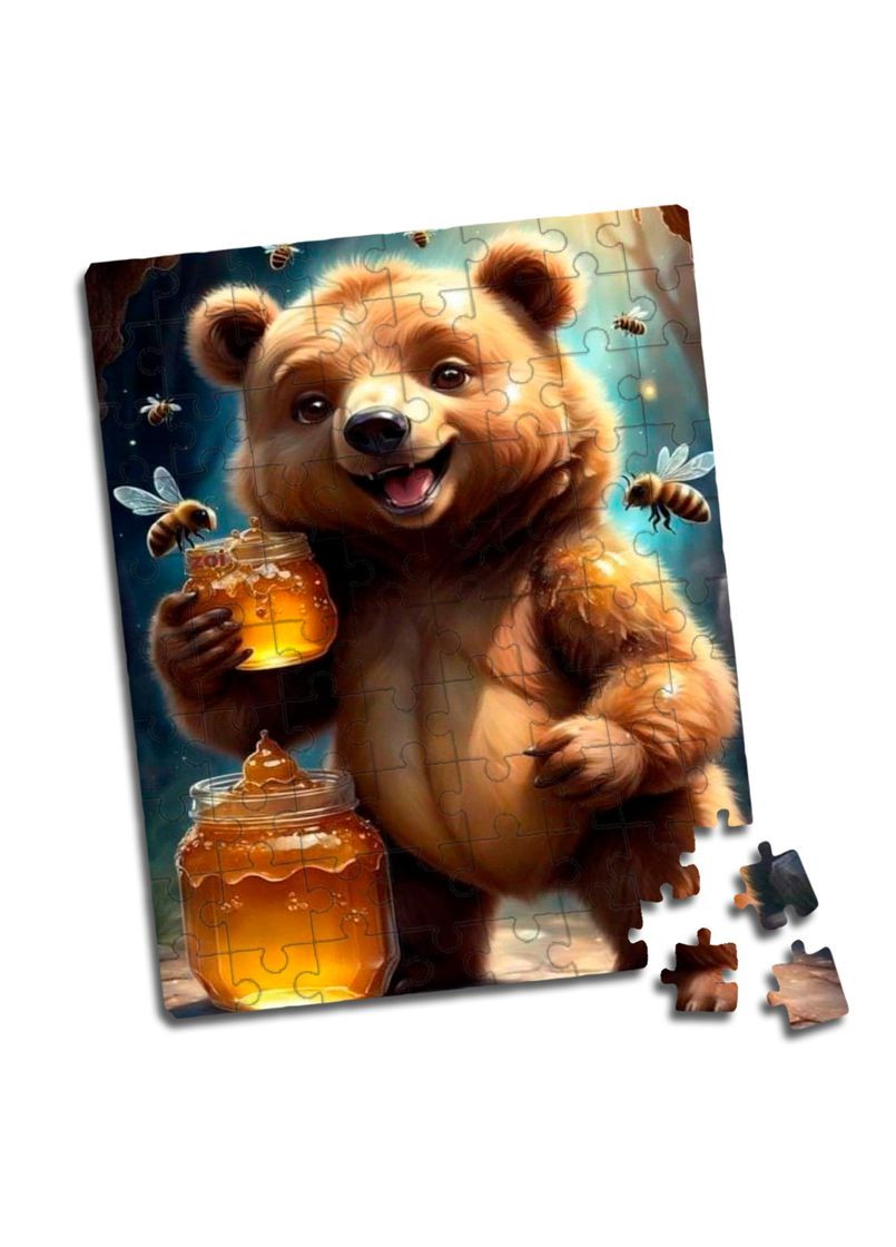 Пазл для ведмідь та мед A5 80 елементів No Brand (309159626)