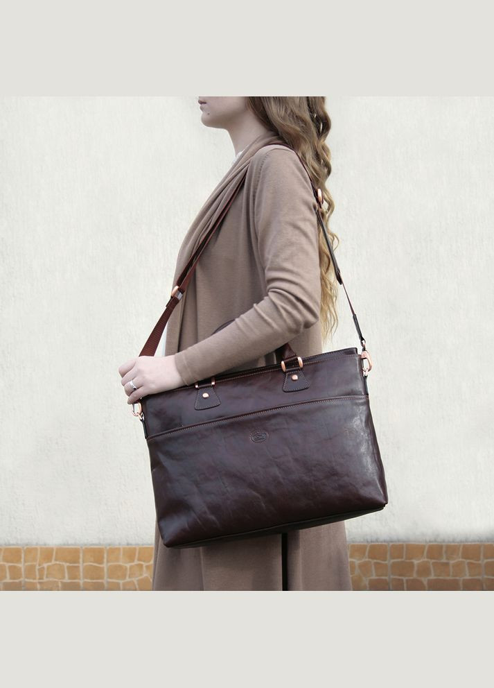 Чорна класична сумка для документів Italico 9625 nero Tony Perotti (303830499)