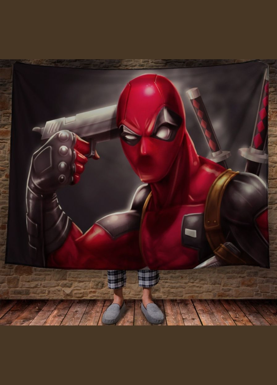 Плед з 3D принтом Скажений Дедпул Перша Креативна мануфактура PERFECTUS Плед (301870559)