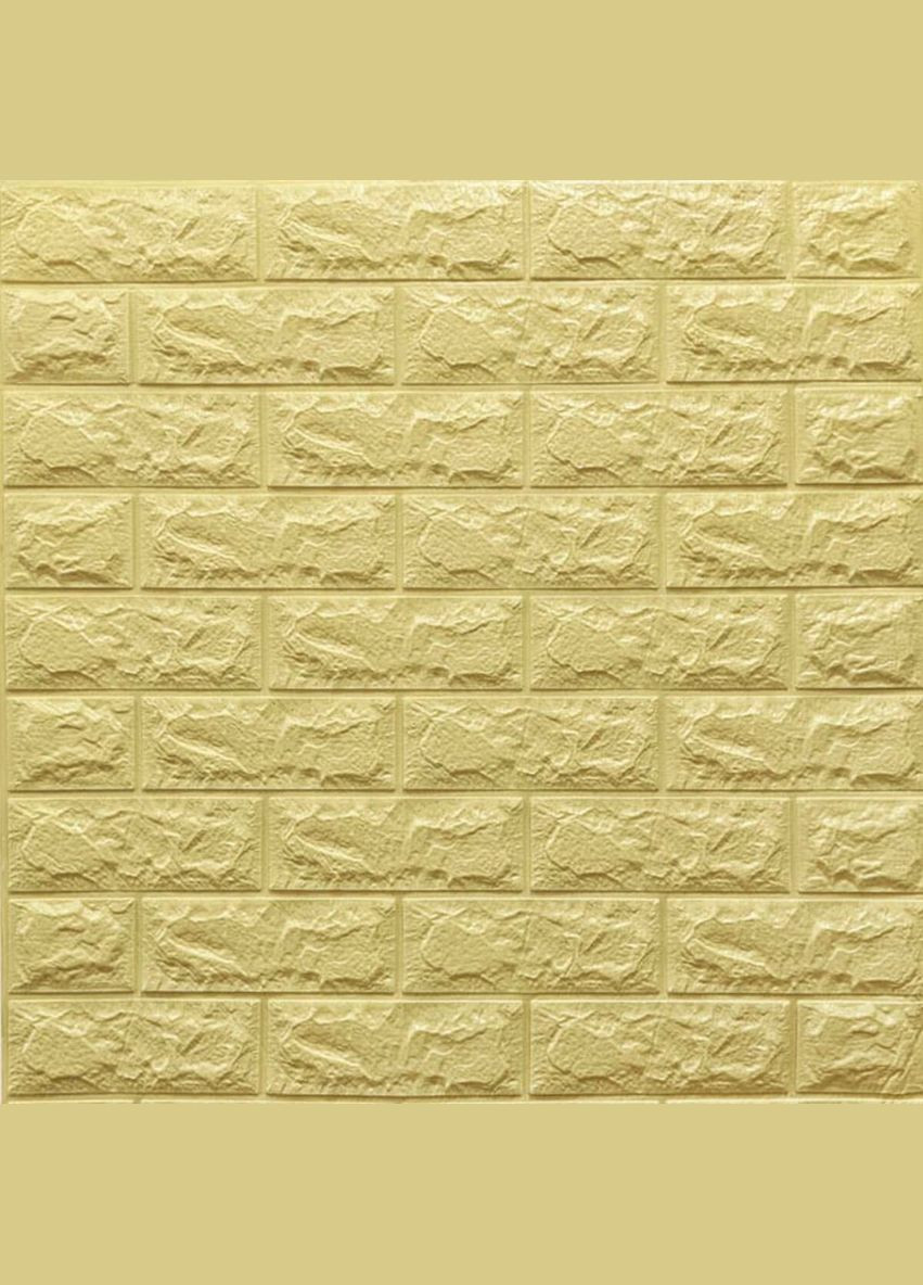 3D панель самоклеящийся кирпич Желто-песочный 700x770x7мм (009-7) SW-00000046 Sticker Wall (316187154)