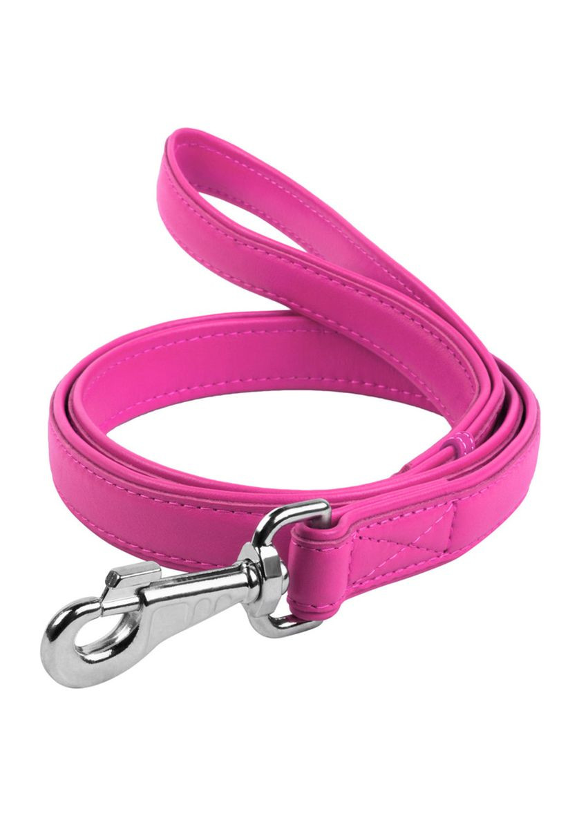 Поводок для собак кожаный Glamour, Ш 25 мм, Дл 122 см розовый WAUDOG (322125023)
