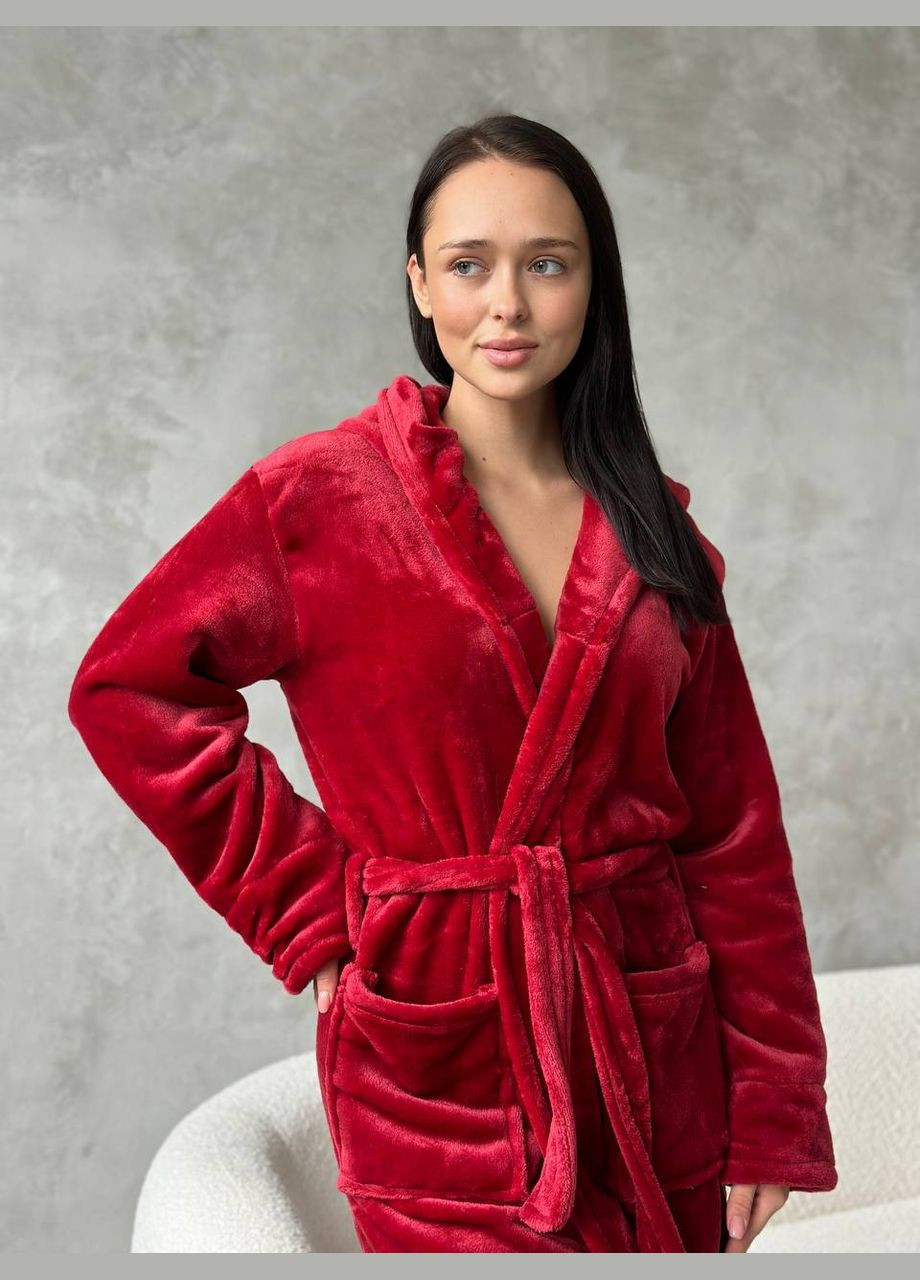 Мʼякий плюшевий халат з капюшоном Vakko (311504353)