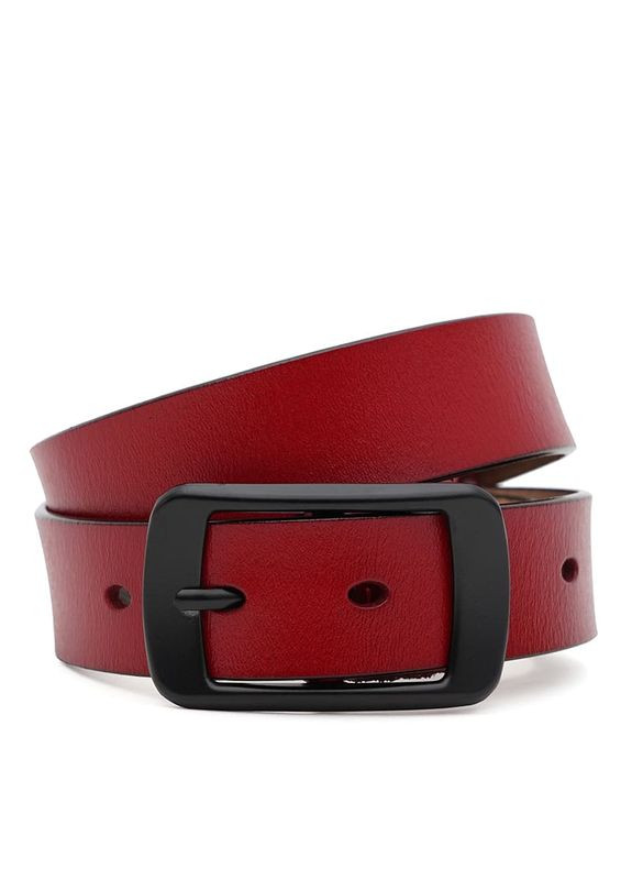 Жіночий шкіряний ремінь CV1ZK-001r-red Borsa Leather (359377536)