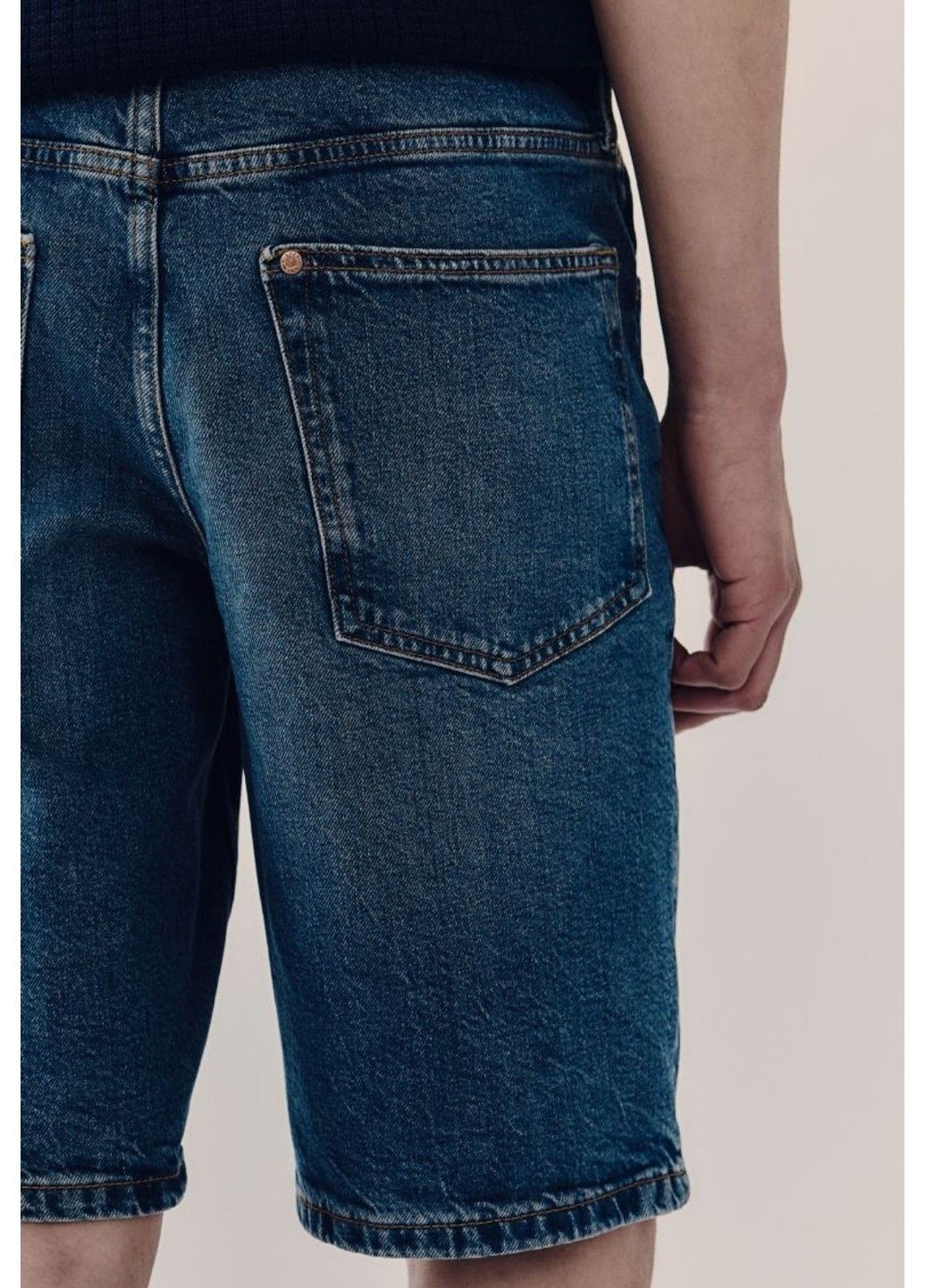 Мужские джинсовые шорты Regular fit (57006) W34 Синие H&M (292478825)