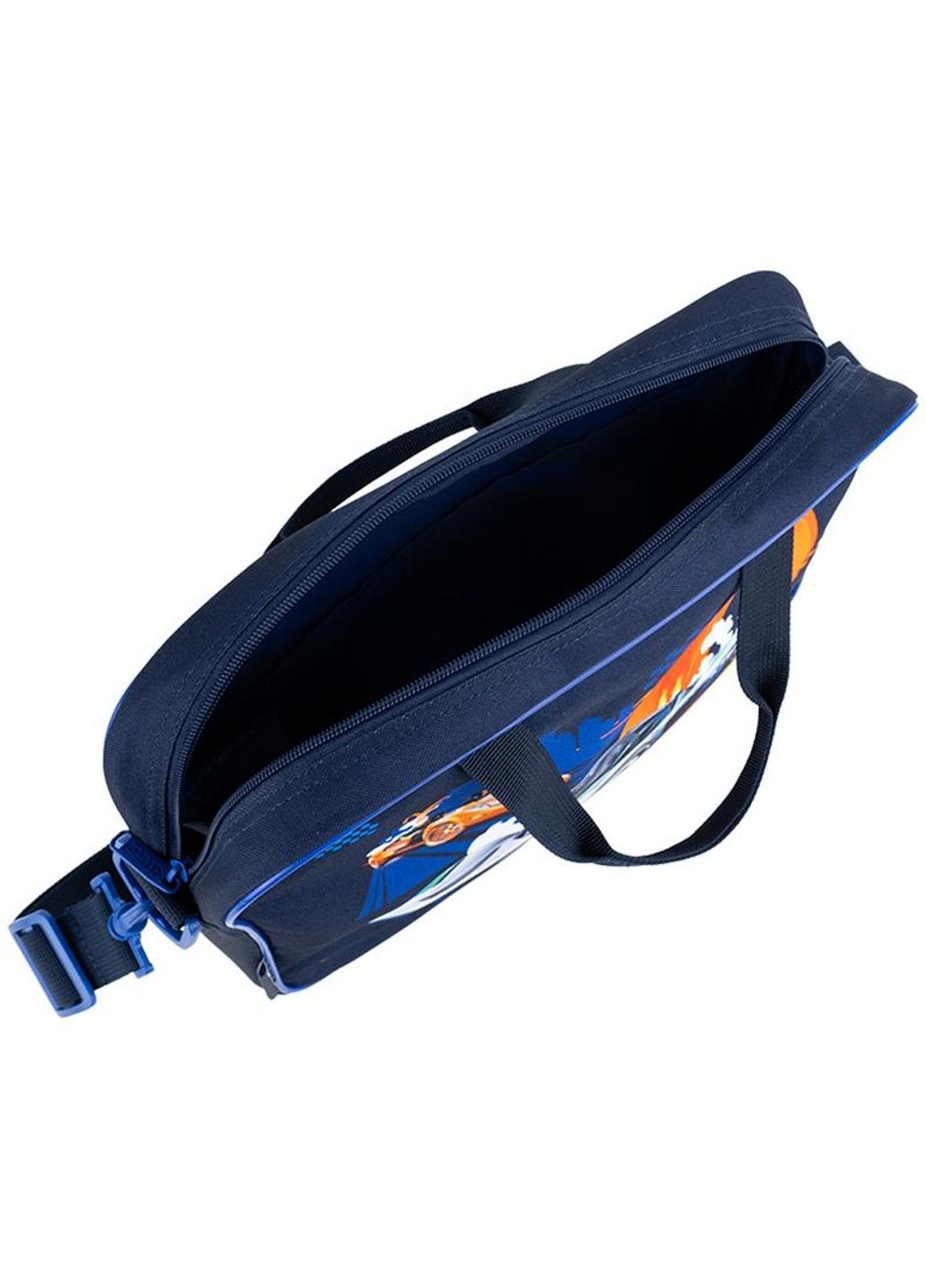 Школьная текстильная сумка А4 на молнии 1 отделение,ремень,внутренний карман Hot Wheels HW25-590 Kite (328439859)