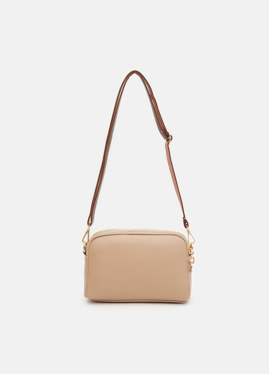 Сумка кросс-боди женская с ремнем через плечо, Темно-бежевый No Brand (337177761)
