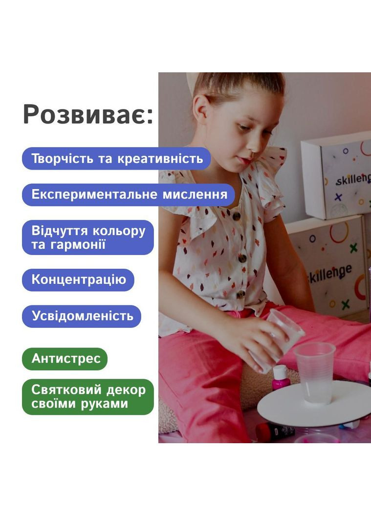 Набір для створення ялинкових іграшок fluid art — палітра «Полумʼя» No Brand (366072767)