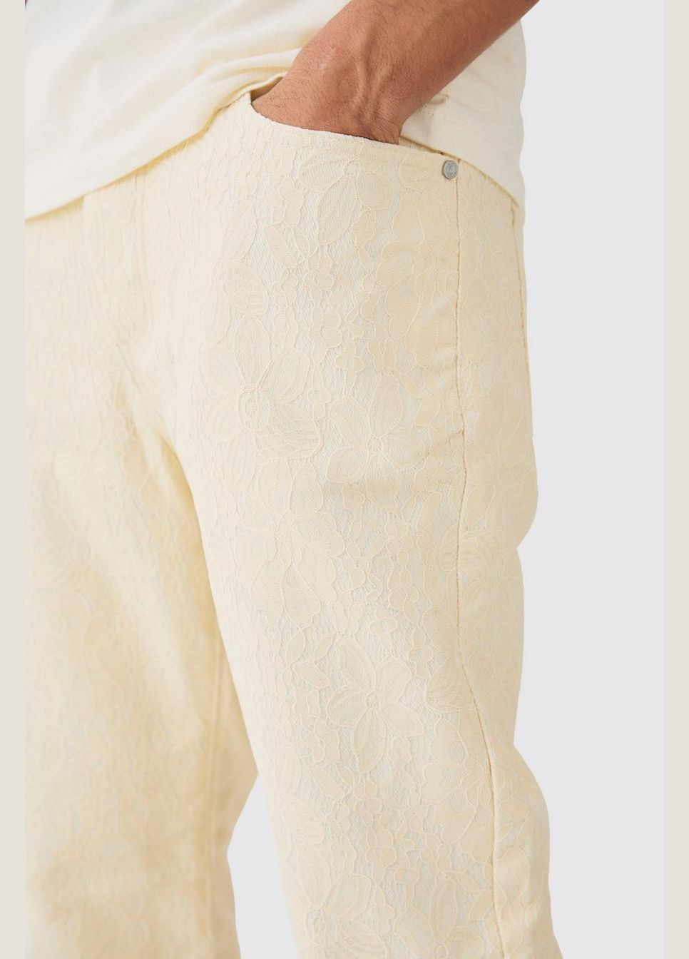 Бежевые демисезонные джинсы Boohoo