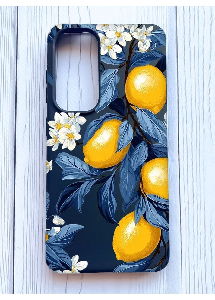 Матовий чорний чохол на Samsung Galaxy S24 Лимонне дерево (принт 417) Creative (361111974)