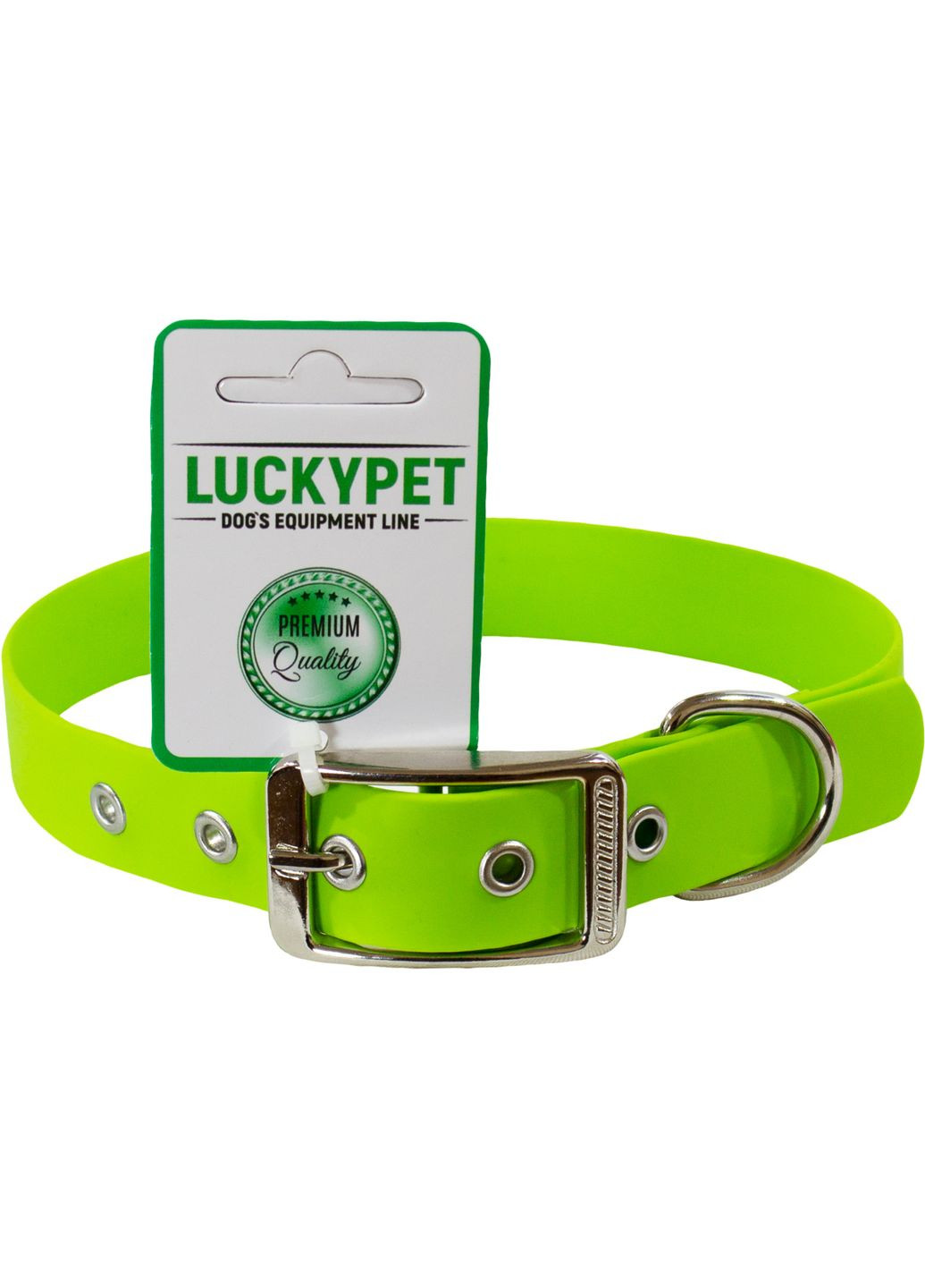 Нашийник із водонепроникної стрічки 2.5 см 35-45 см Салатовий (217093) Lucky Pet (279565924)