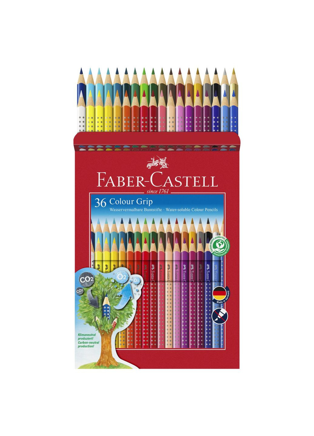 Набор карандашей 36 цв. FABER CASTELL Grip 2001 акварельные трехгранные Faber-Castell (284723099)