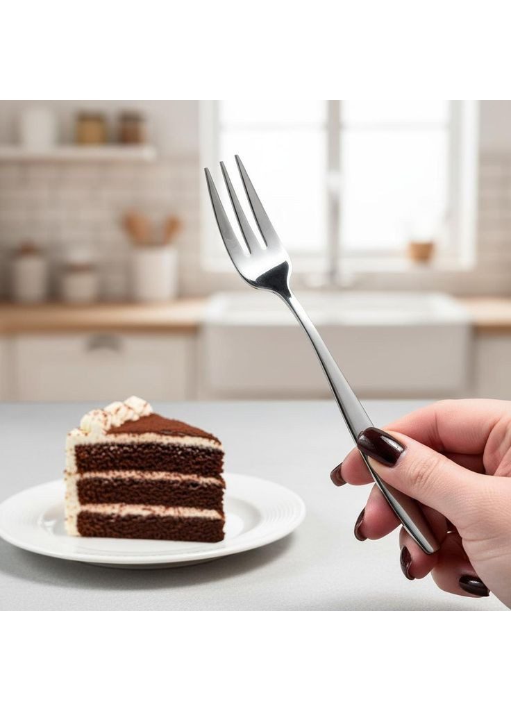 Набір десертних виделок Trentino Silver 4860, 6 шт GK (371683382)