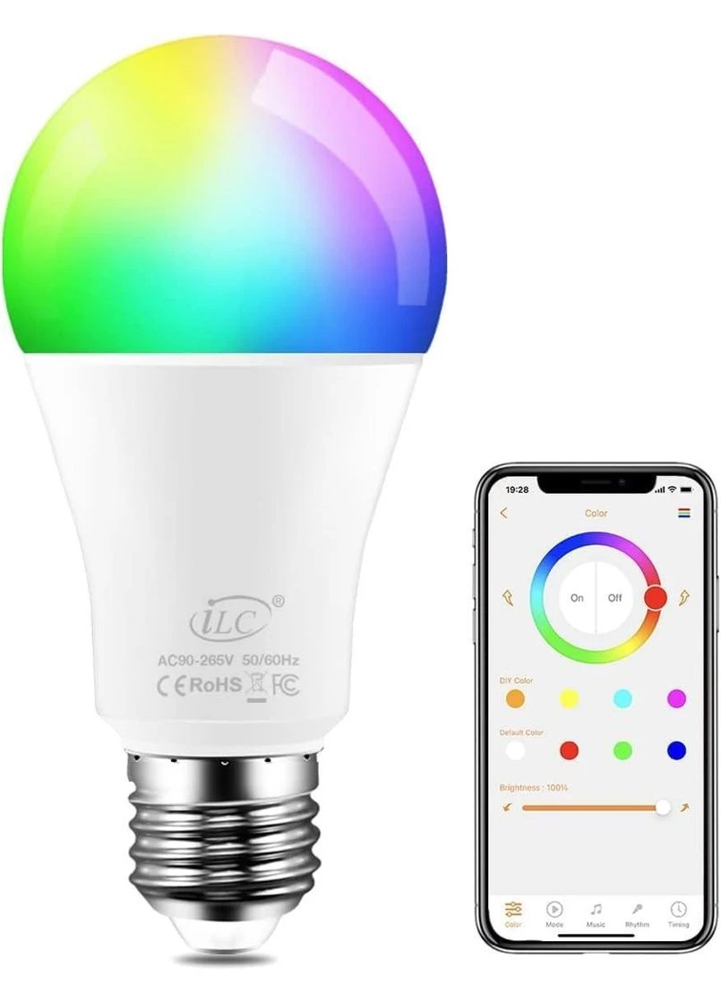 Светодиодная лампочка iLC с изменяемым цветом E27 RGBW, Amazon, Германия No Brand (400405218)