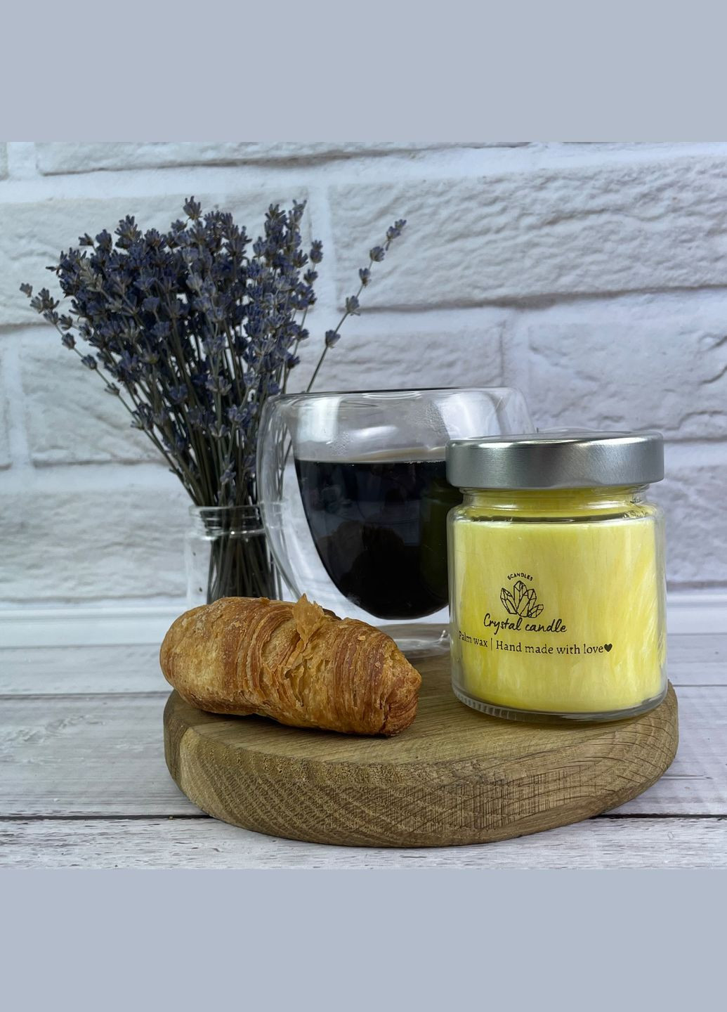 Crystal candle - свечи из пальмового воска желтого цвета 5Candles (322347665)