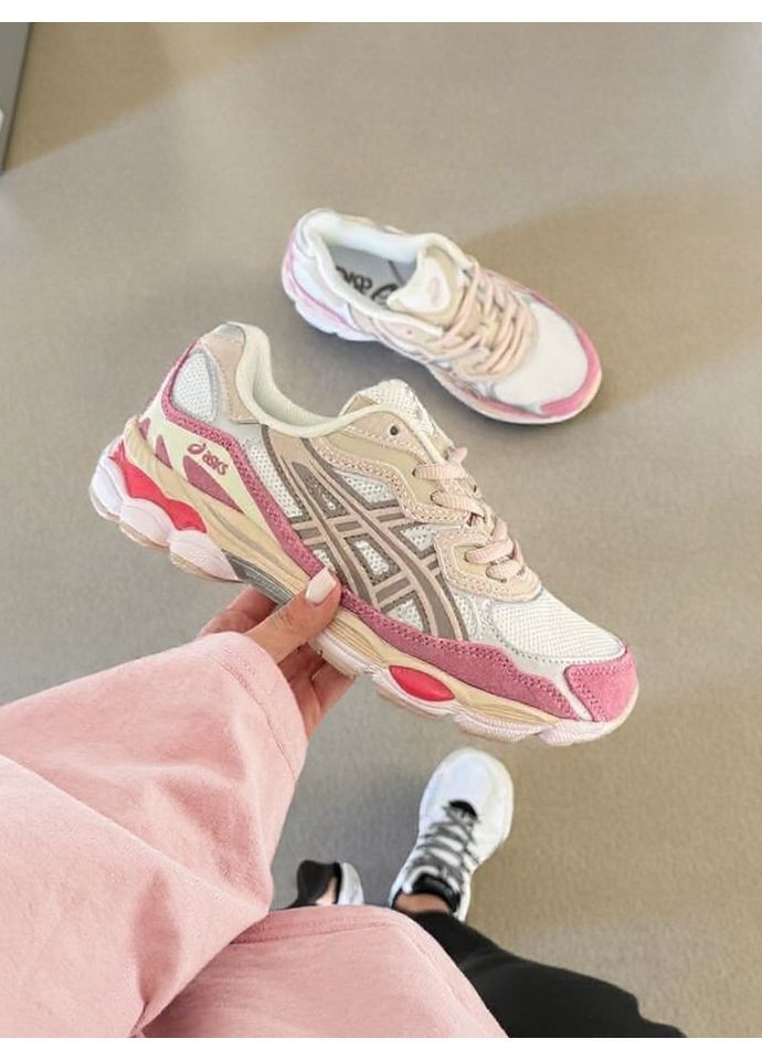 Жіночі кросівки Asics Pink Beige асікс No Brand Gel nyc рожеві демісезони (367179188)