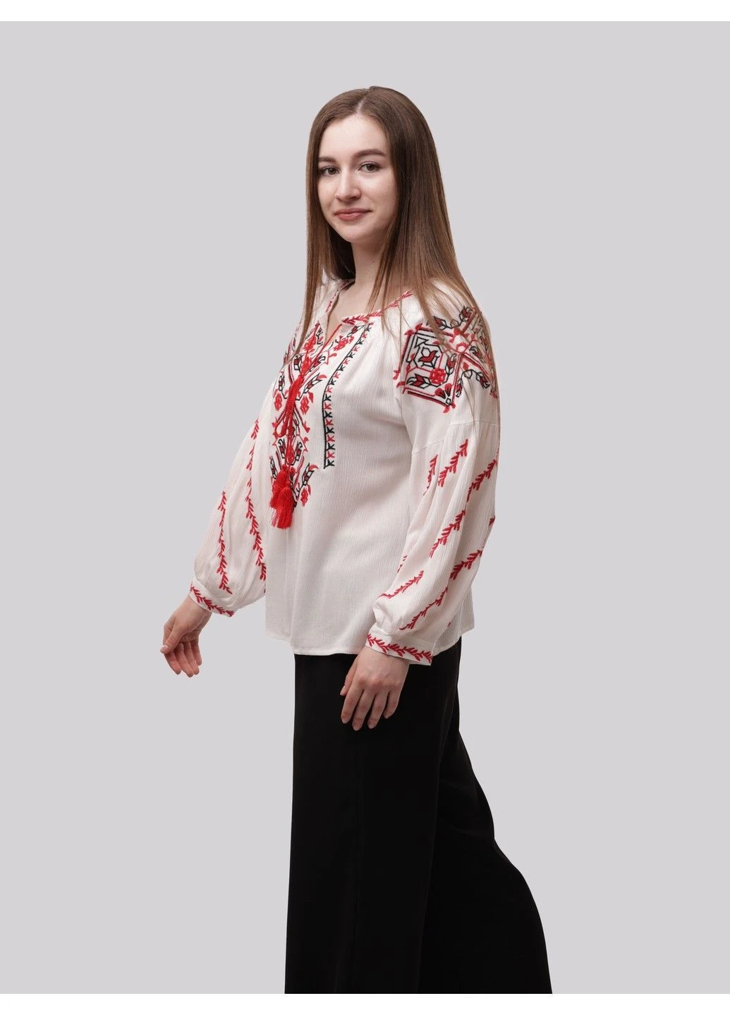 Белая вышиванка женская Solomeya лен (385339239)