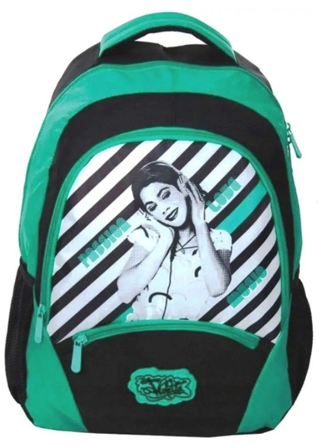 Рюкзак міський із тканини Passion Love Music зелений на 17л DVD-A040 Paso (301000841)