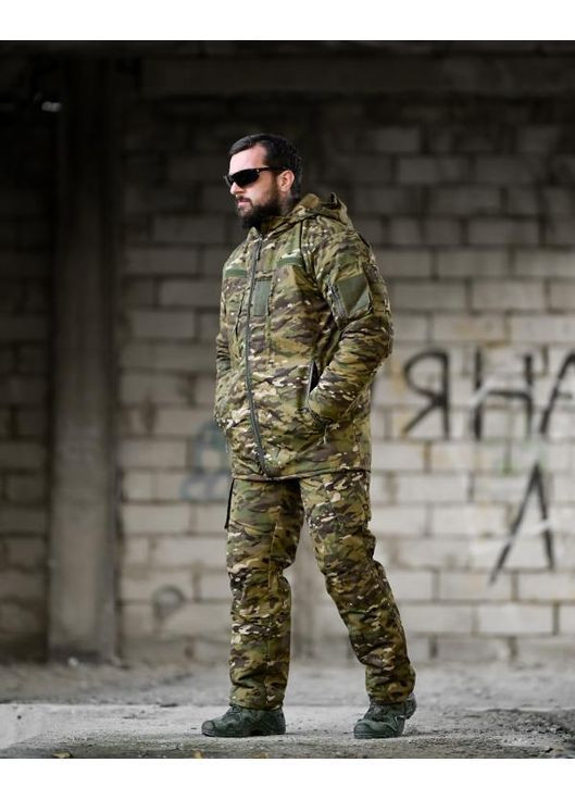 Тактический мужской зимний костюм Omni-heat мультикам No Brand