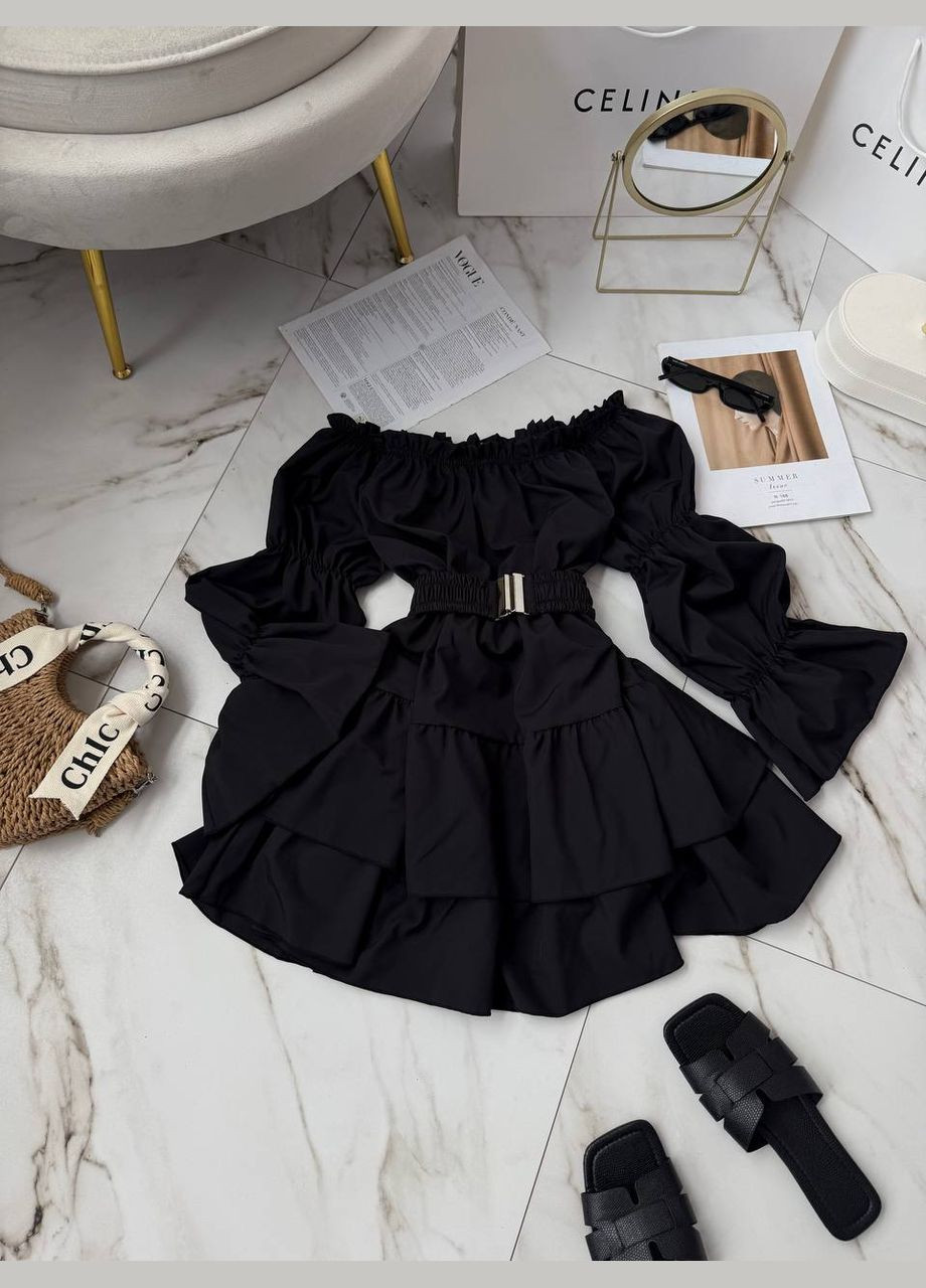 Чорна пляжна, повсякденний, кежуал, вечірня жіноча сукня FINO Mode