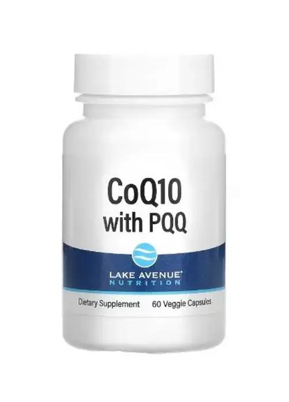 Коэнзим Q10 c PQQ 100 мг, 60 капсул Lake Avenue Nutrition (302521057)