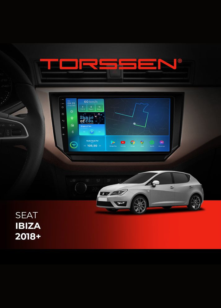 Штатна магнітола Seat Ibiza 18+ FL9 4+64Gb 4G Carplay DSP Torssen (307089700)