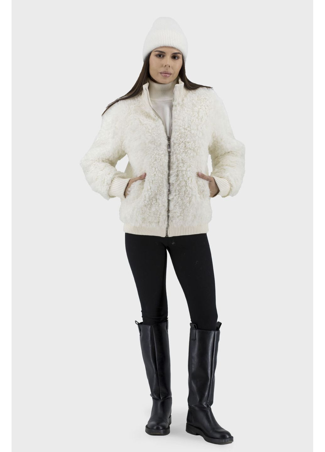 Женская двухсторонняя экошуба casual с искусственным мехом и молнией Bella Bicchi (, ), 110556 No Brand (366748894)