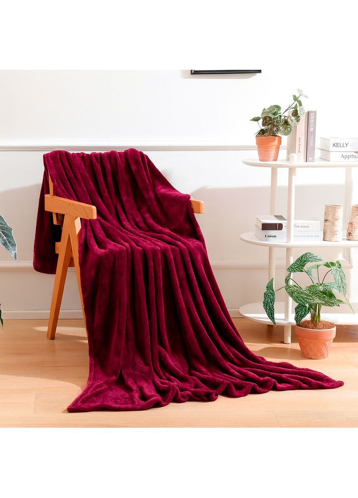 Плед флісовий бордо 200x220 см Love You (369621753)