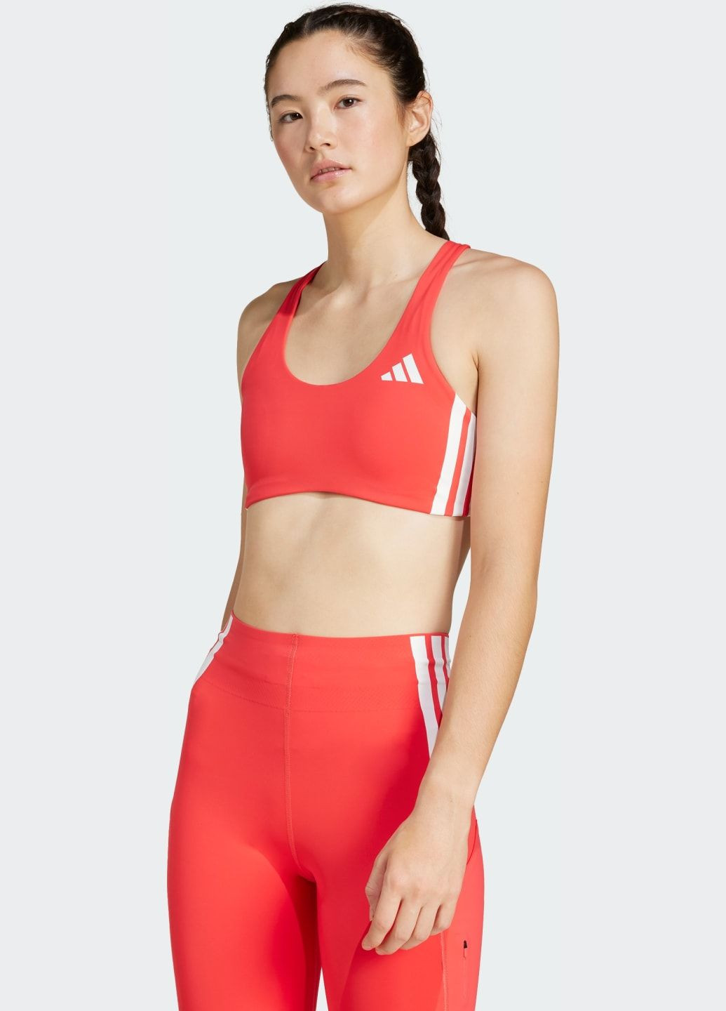 Червоний бра adizero run medium support adidas поліамід