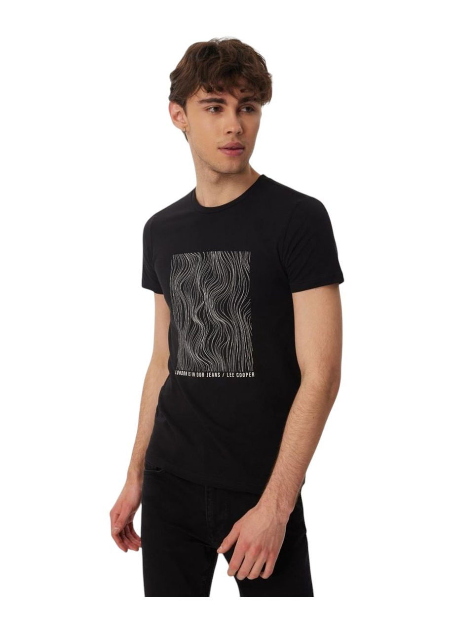 Черная футболка мужская Lee Cooper