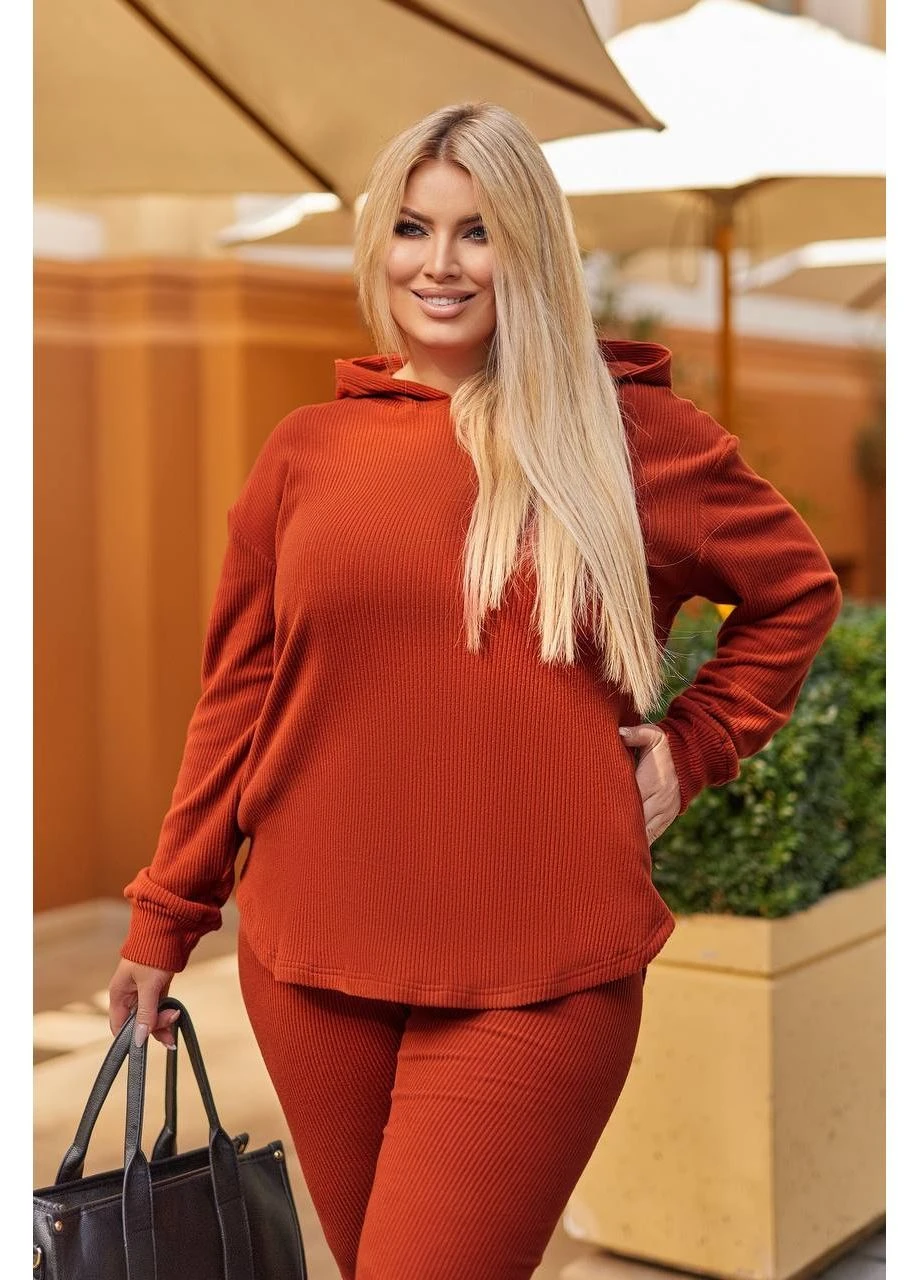 Женский костюм ангора рубчик с лосинами No Brand Р5203-1596/5 (373999728)