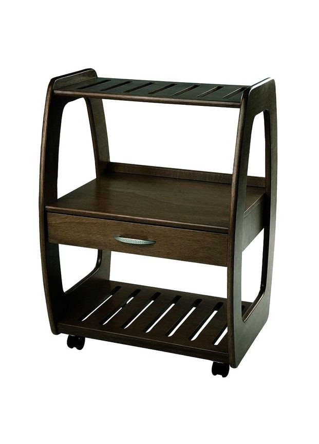 Етажерка з дерева для ванної на коліщатах Тулістер капучино (АБТ-008409) No Brand (328210029)